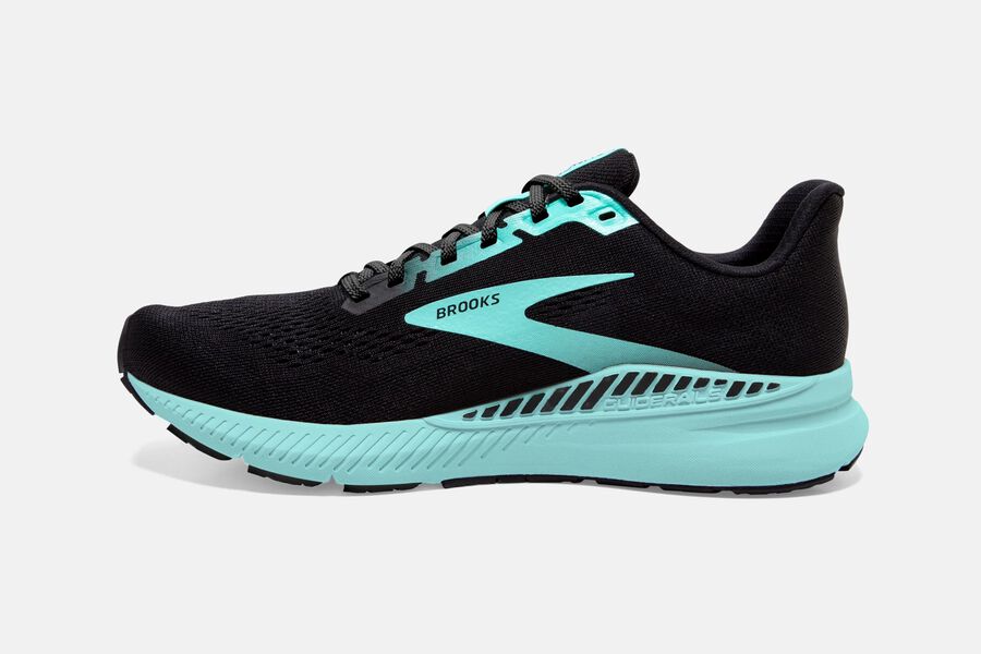 Brooks Running Shoes Womens Black/Blue - Launch GTS 8 Road - 2917-NQVFG